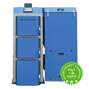 PellPal DUO 35 kW boiler with pellet feeder - type 5 EcoDesign Class