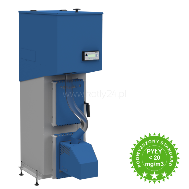 Pellet boiler type PellPal 8 kW SLIM 5 ecodesign class - with LCD controller