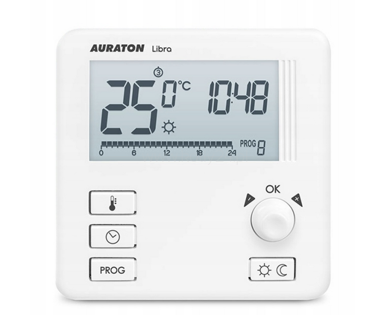 AURATON Libra temperature controller (white) weekly, wired 3021