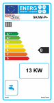 Karta energetyczna kotła typ SKAM-P+ 13 kW z retortowym podajnikiem opału na ekogroszek